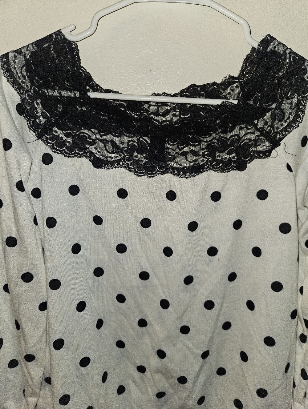 Agnes & Dora Womans Long Sleeve Polka Dot Top Size S - Picture 11 of 12